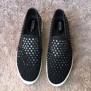 Michael Kors studded slip on sneakers